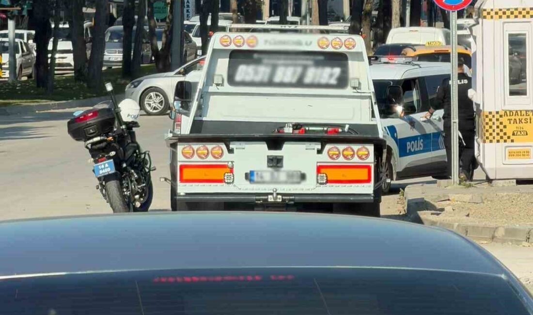 Bolu’da, D-100 kara yolunda Sanayi Kavşağı’nda gerçekleşen bir olayda polis