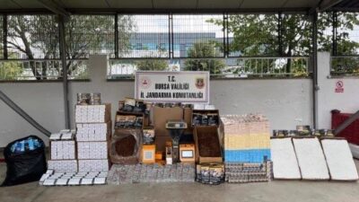 Bursa İl Jandarma Komutanlığı ekipleri, kaçakçılıkla mücadele operasyonunda yaklaşık 1