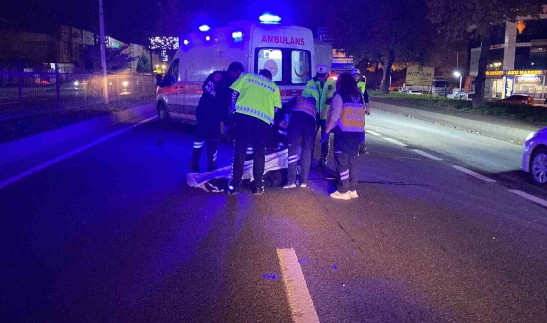 Bursa’nın İnegöl ilçesinde meydana gelen trafik kazasında otomobilin çarptığı 63