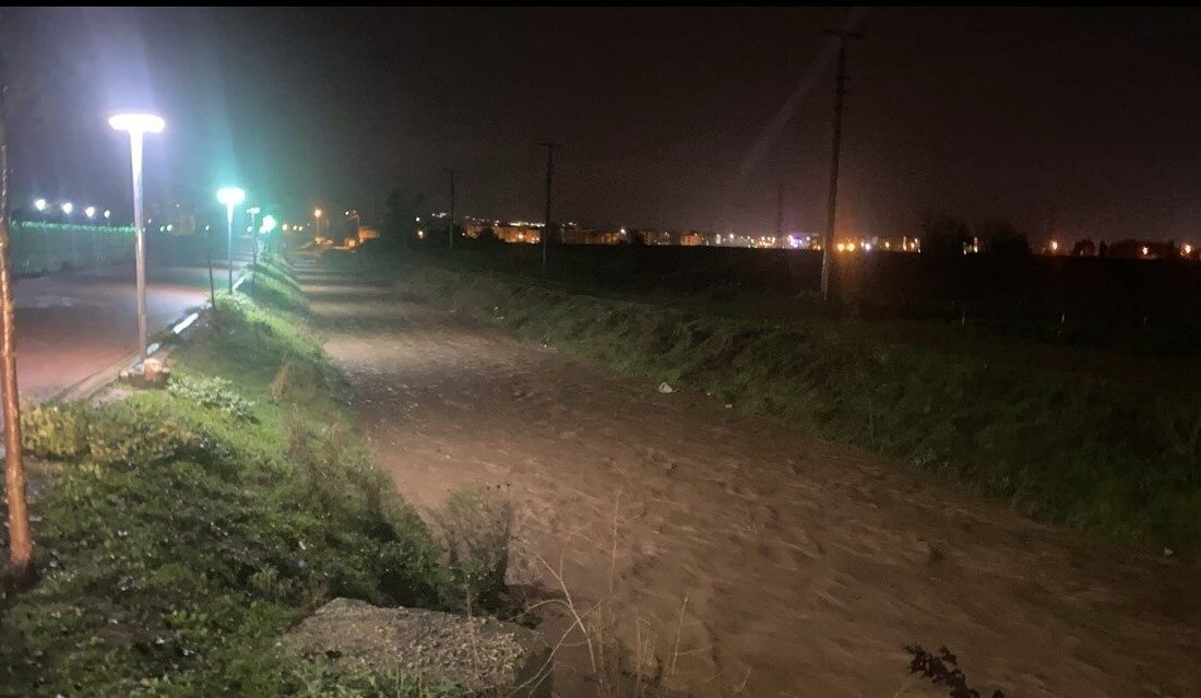 Bursa’nın Yenişehir ilçesinde meydana gelen şiddetli yağmur, tarım alanlarını su
