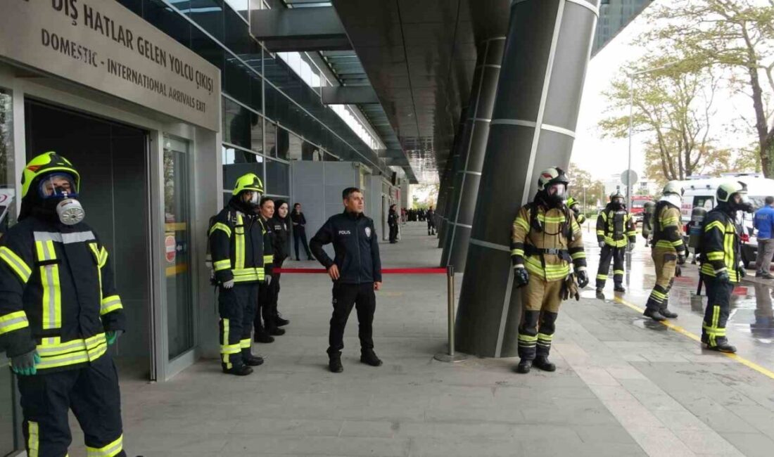 Çanakkale Havalimanı’nda Kimyasal Biyolojik Radyolojik Nükleer Tehditler (KBRN) tatbikat gerçekleştirildi.