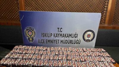 Çorum’un İskilip ilçesinde şüphe üzerine durdurulan araçta yapılan aramada 5