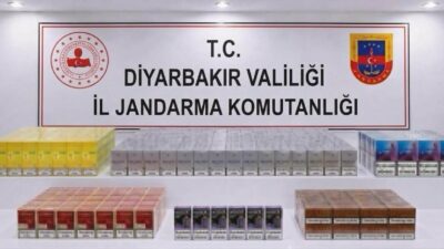 Diyarbakır’da jandarma ekiplerinin gerçekleştirdiği operasyonlarda çok sayıda kaçak ürün ele