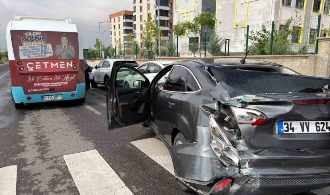 Diyarbakır’da meydana gelen trafik kazasında, bir özel halk otobüsü ile