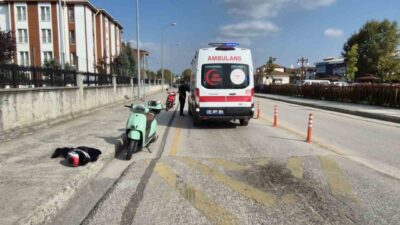 Düzce ilinde bir motosiklet kazası meydana geldi ve sürücü yaralandı.