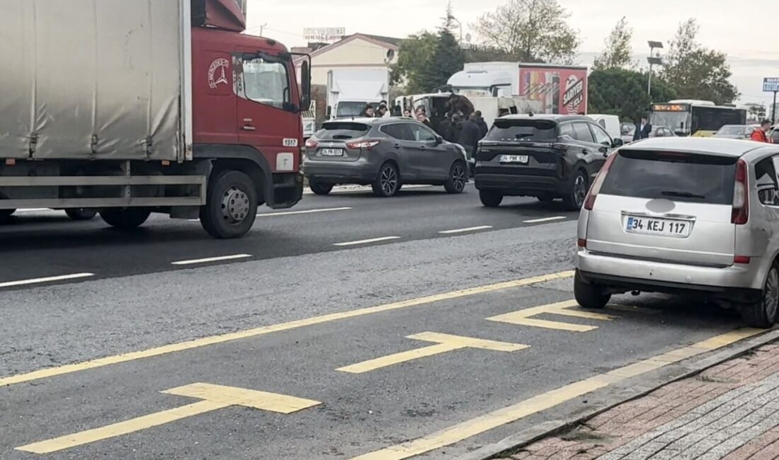 E-5 Karayolu’nda meydana gelen bir kaza, kaygan yolda seyreden bir