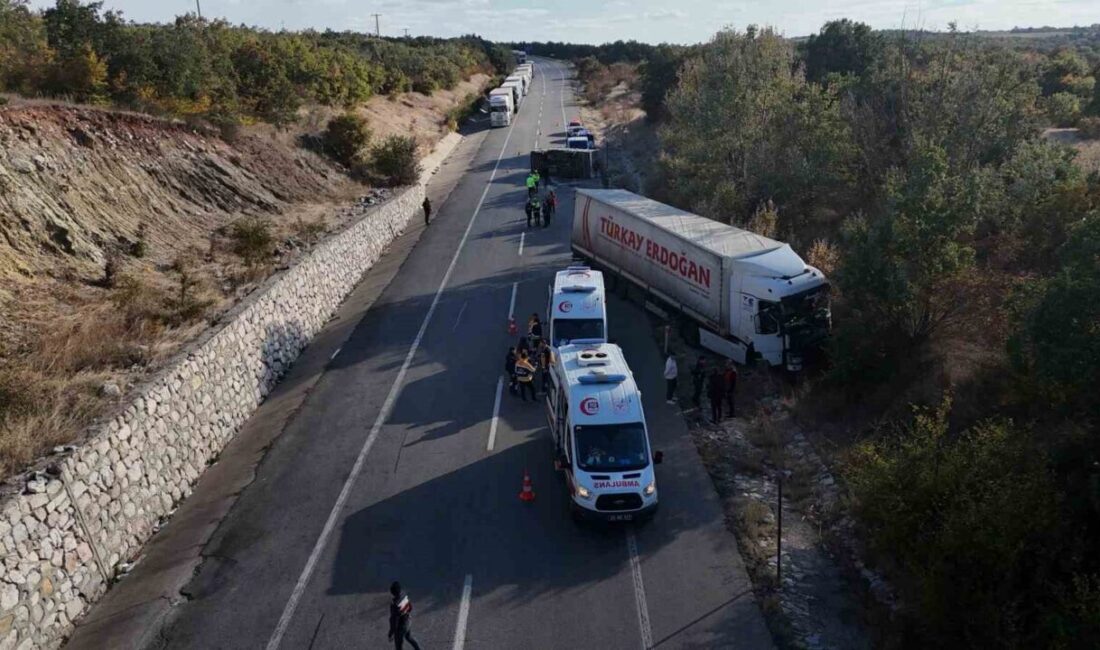 Edirne’nin Hamzabeyli Sınır Kapısı yolunda tır ile kamyonetin çarpışması sonucu
