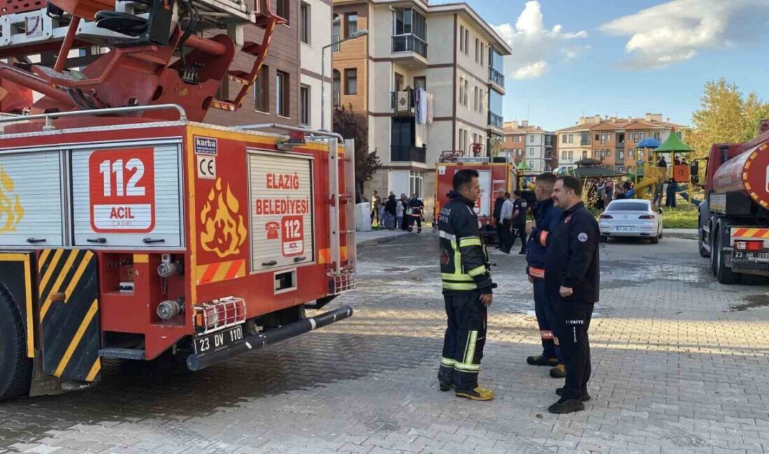 Elazığ’da bir evde meydana gelen yangın, itfaiye ekipleri tarafından başarıyla