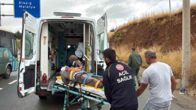 Elazığ’da yaşlı bir adam, kamyonun çarpması sonucu yaralanırken, kamyon sürücüsü
