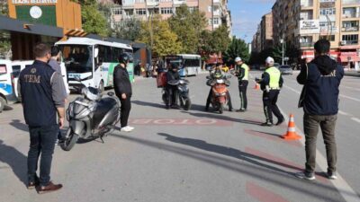 Elazığ’da Trafik Denetleme Şube Müdürlüğü ekipleri tarafından gerçekleştirilen kontrollerde trafik