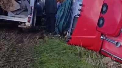 Elazığ’ın Karakoçan ilçesinde meydana gelen bir olayda pancar yüklü bir