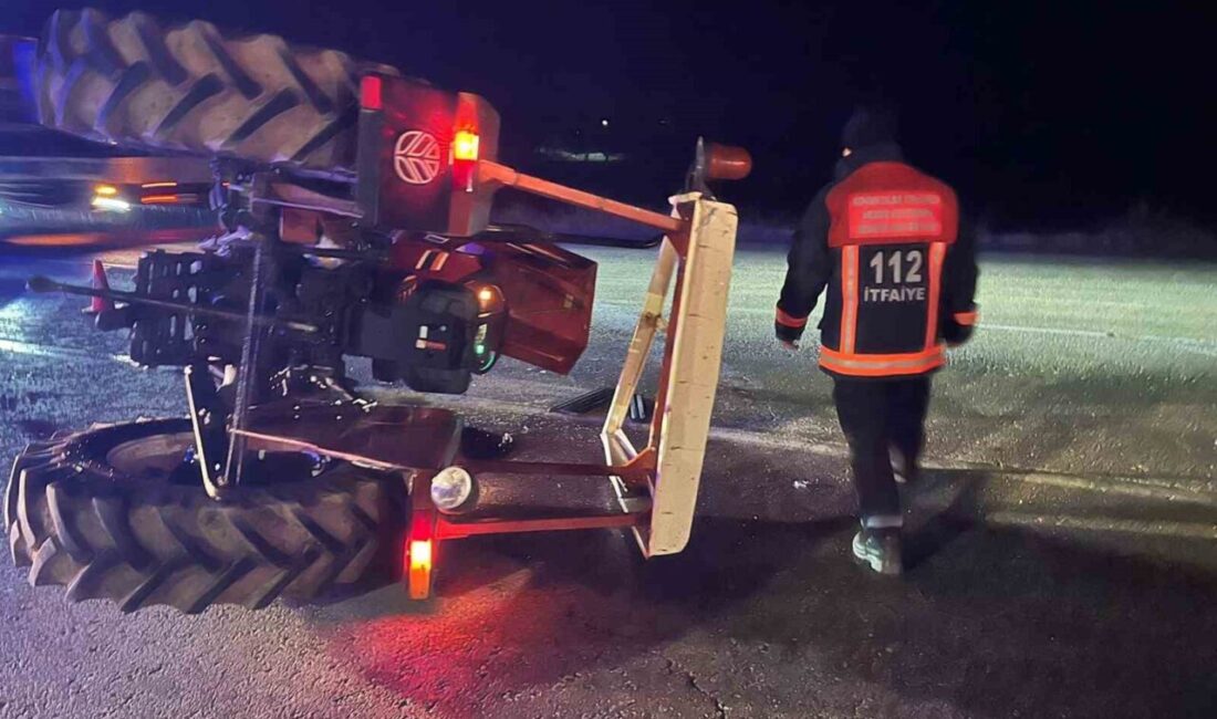 Elazığ’ın Kovancılar ilçesinde meydana gelen trafik kazasında, traktör ile otomobil