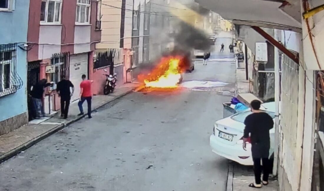 Samsun’un İlkadım ilçesinde, park halindeki bir elektrikli otomobilde meydana gelen