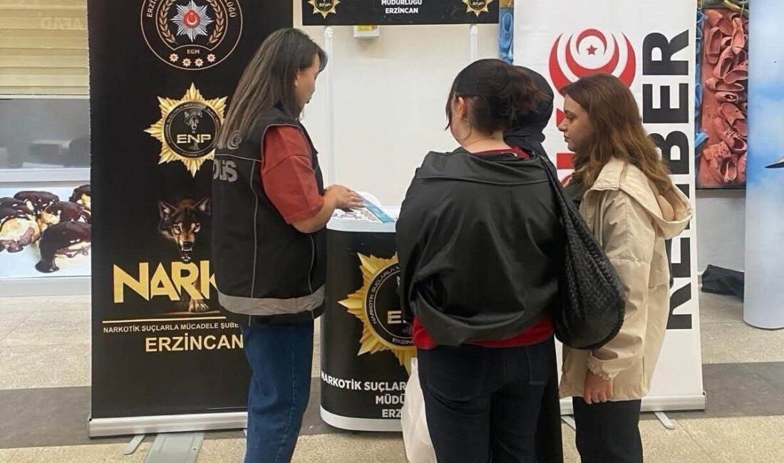 Erzincan’da uyuşturucuyla mücadele kapsamında düzenlenen bilgilendirme faaliyetleri sayesinde yaklaşık 6