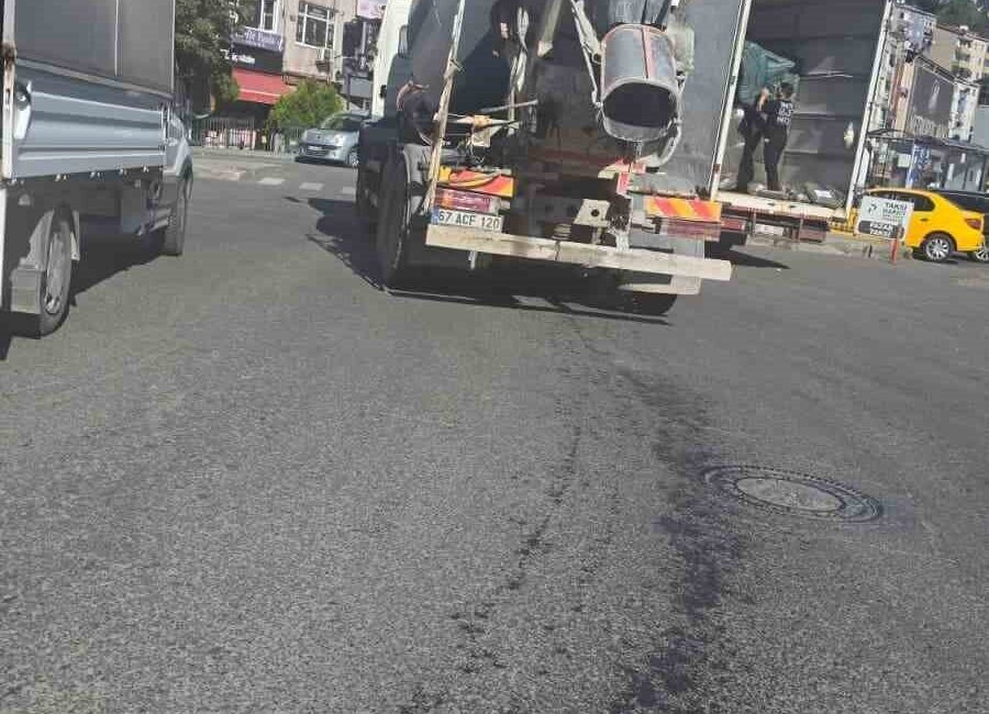 Karadeniz Ereğli ilçesine bağlı Bağlık Mahallesi’nde seyir halindeki bir beton