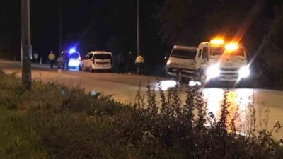 Konya’nın Ereğli ilçesinde arkasından gelen tırın temas etmesiyle kontrolden çıkan
