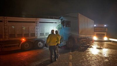Erzincan-Erzurum kara yolunun Saztepe mevkisinde tır ile kamyonun çarpışması sonucu