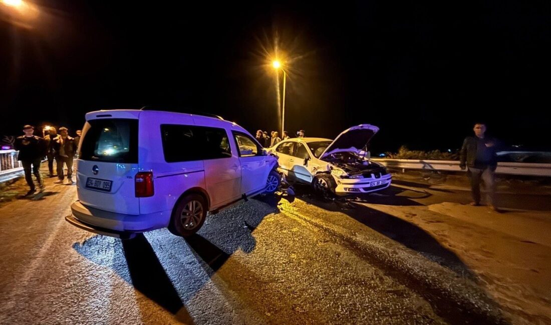 Erzincan’da meydana gelen trafik kazasında bir hafif ticari araç ile