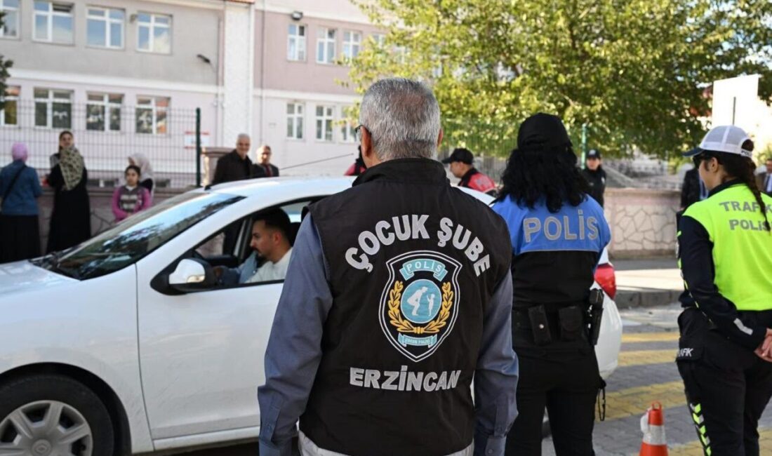 Erzincan’da Ziya Gökalp İlkokulu çevresinde Güvenli Okul Önleri Uygulaması kapsamında