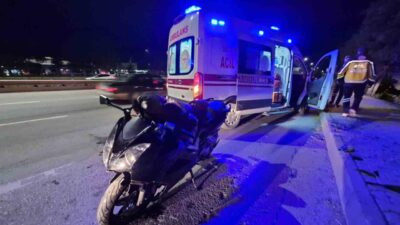 Eskişehir Çevre Yolu’nda bir motosiklet sürücüsü, dün akşam saatlerinde Bursa