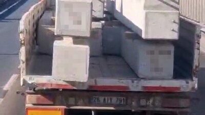 Eskişehir Çevreyolu’nda Organize Sanayi Bölgesi istikametine seyreden bir kamyonda taşınan