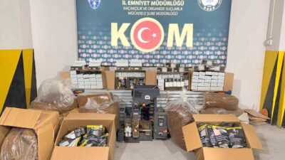 Eskişehir’de gerçekleştirilen polis operasyonunda bin litre etil alkol, 36 bin