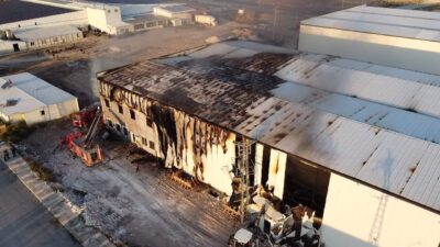 Emirdağ ilçesindeki Organize Sanayi Bölgesi’nde bulunan bir gıda fabrikasında meydana