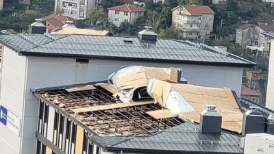 Karadeniz Ereğli ilçesinde meydana gelen şiddetli fırtına ve rüzgar, Çavdarlı