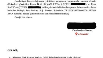 İstanbul Cumhuriyet Başsavcılığı, Aklama Suçları Soruşturma Bürosu tarafından yürütülen fon