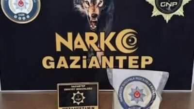 Gaziantep’te, İl Emniyet Müdürlüğü Narkotik Suçlarla Mücadele Şube Müdürlüğü ekipleri