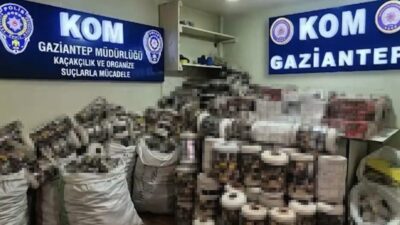 Gaziantep’te, polis ekipleri tarafından gerçekleştirilen bir operasyonda 14 bin paket
