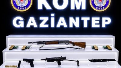 Gaziantep’te polis ekiplerinin silah kaçakçılarına yönelik düzenlediği operasyonda 3 adet