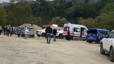 Giresun ilinde Aksu Deresi kıyısında hareketsiz bir şekilde bulunan 68