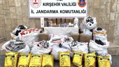 Kırşehir ilinde jandarma ekipleri, 2,8 milyon TL değerinde gümrük kaçağı