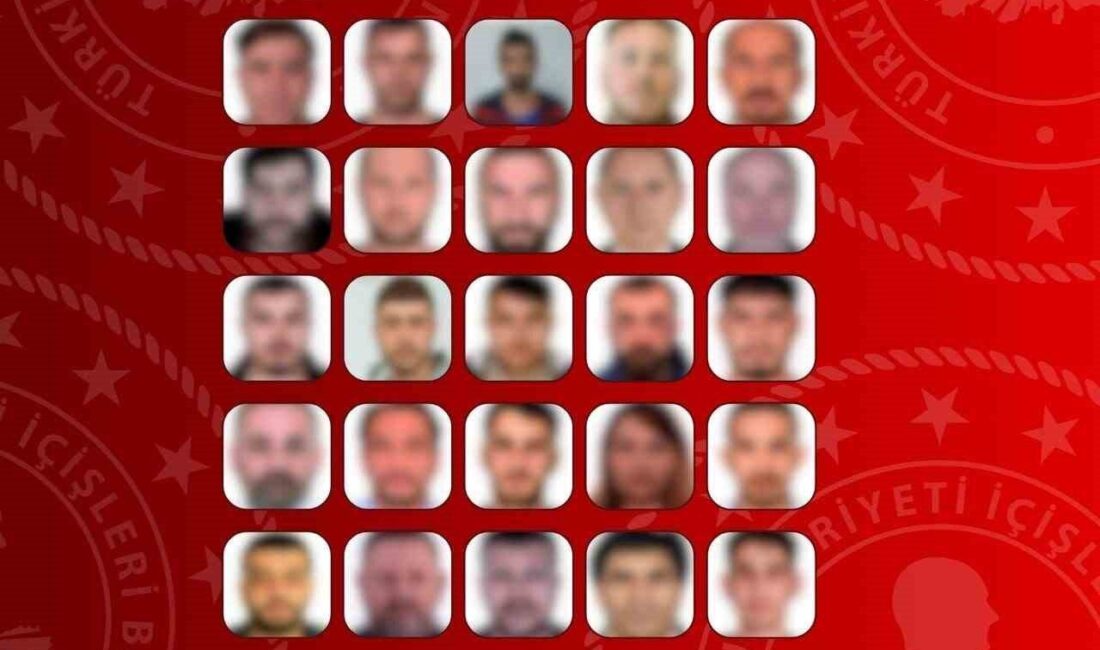 İçişleri Bakanlığı, 23 Eylül-23 Ekim tarihleri arasında kırmızı bültenle aranan