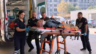 Bursa’nın İnegöl ilçesinde bir işyerinin çatısında çalışırken dengesini kaybeden 65