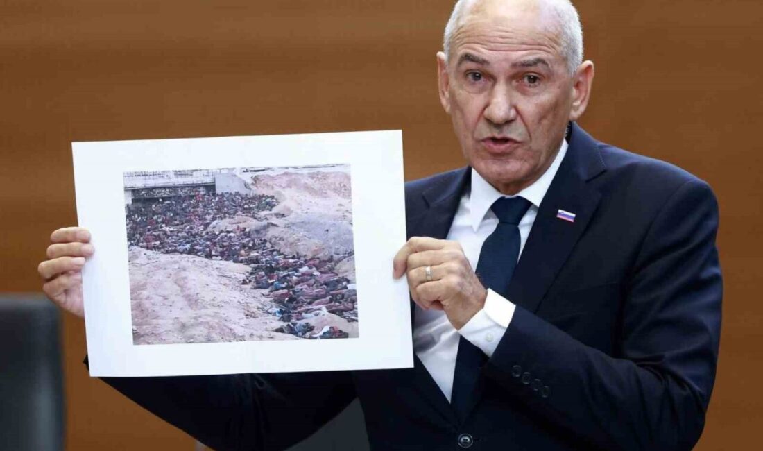 Slovenya Başbakanı Janez Jansa, Gazze’de soykırım olmadığını kanıtlamaya çalışırken yaşadığı