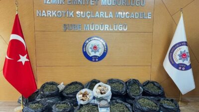 İzmir’de gerçekleştirilen eş zamanlı uyuşturucu operasyonunda, İzmir merkezli olmak üzere