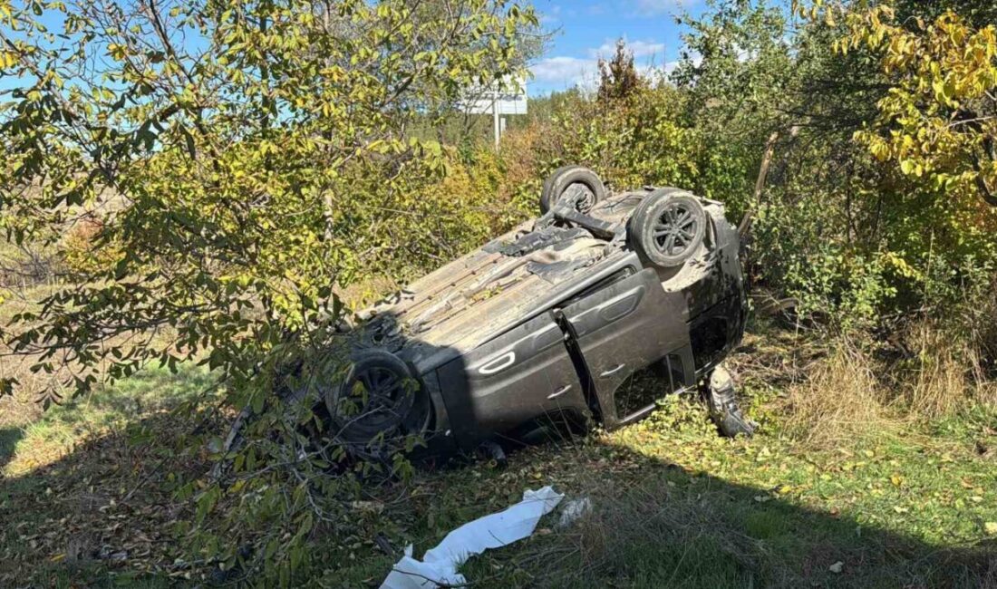 Karabük-Ankara kara yolunda meydana gelen bir trafik kazasında, bir kamyonetin