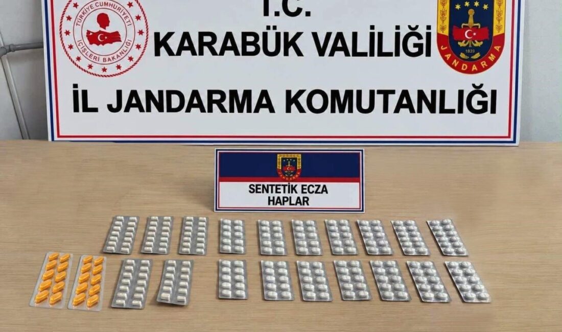 Karabük’te düzenlenen operasyonlarda 230 adet sentetik ecza hapı ele geçirildiği