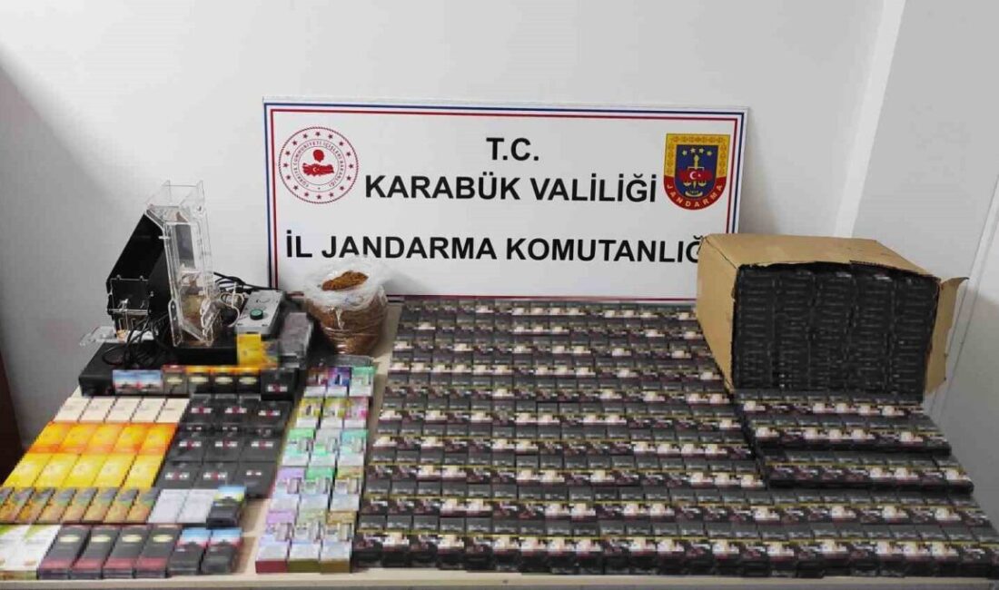 Karabük’te bir iş yerinde gerçekleştirilen operasyonda; doldurulmuş makaron, gümrük kaçağı