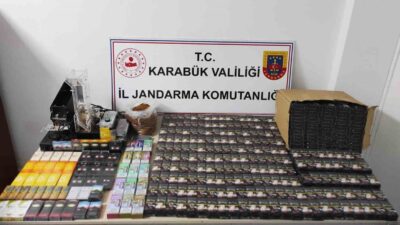 Karabük’te bir iş yerinde gerçekleştirilen operasyonda; doldurulmuş makaron, gümrük kaçağı