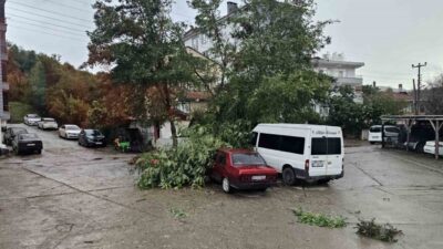 Kastamonu’nun Cide ilçesinde meydana gelen şiddetli fırtına nedeniyle bazı evlerin