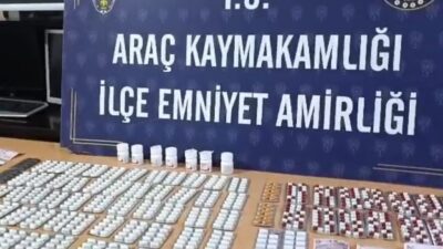Kastamonu’nun Araç ilçesindeki polis ekipleri tarafından gerçekleştirilen bir uyuşturucu operasyonunda