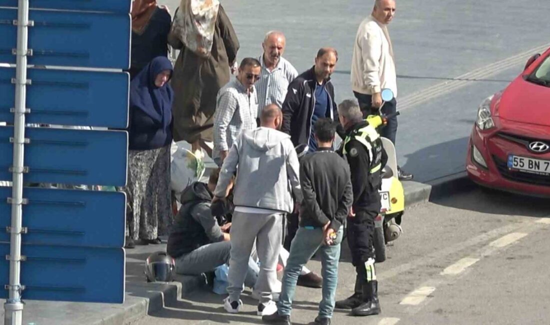 Samsun’da, Kale Mahallesi Cumhuriyet Meydanı Kavşağı’nda meydana gelen bir kaza,