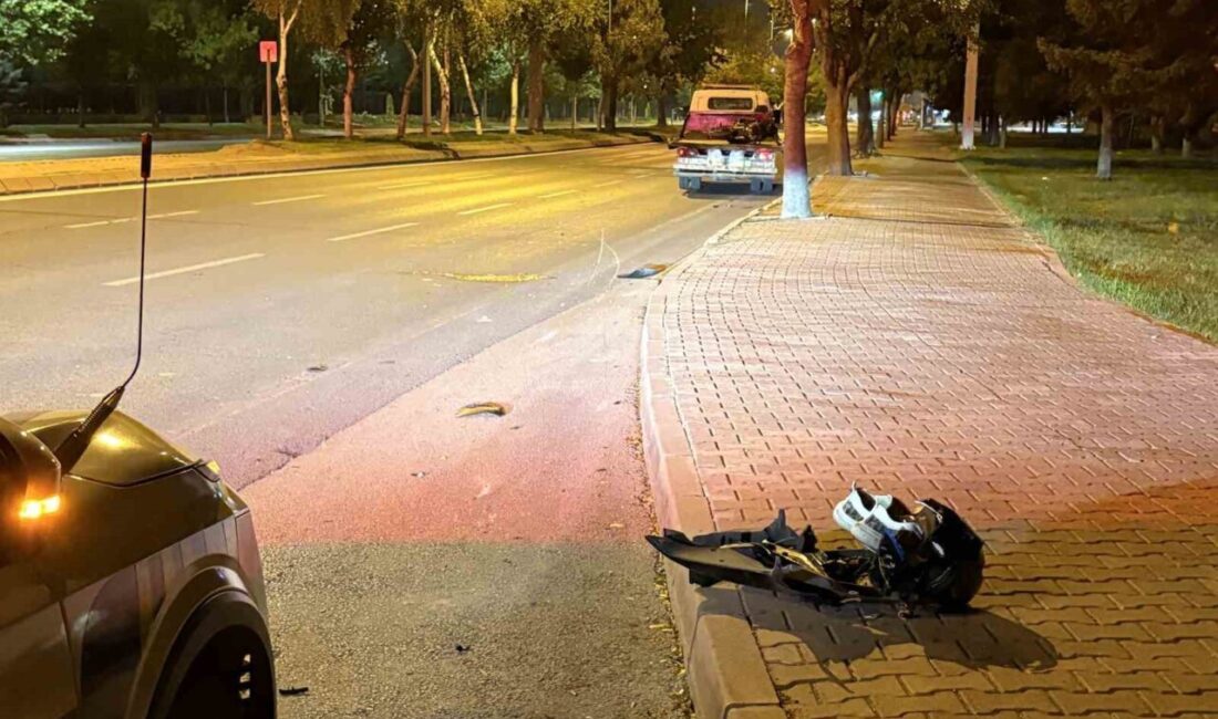 Kayseri’nin Melikgazi ilçesinde meydana gelen trafik kazasında, bir motosiklet sürücüsü