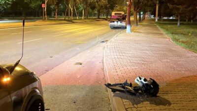 Kayseri’nin Melikgazi ilçesinde meydana gelen trafik kazasında, bir motosiklet sürücüsü