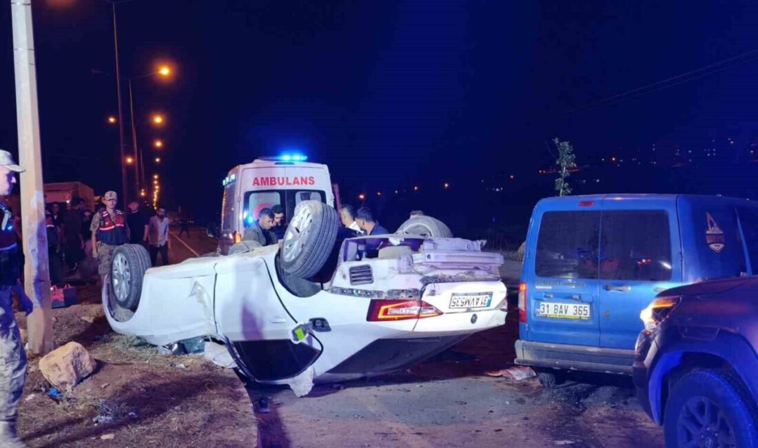 Hatay’ın Reyhanlı ilçesinde meydana gelen trafik kazasında, hafif ticari araç