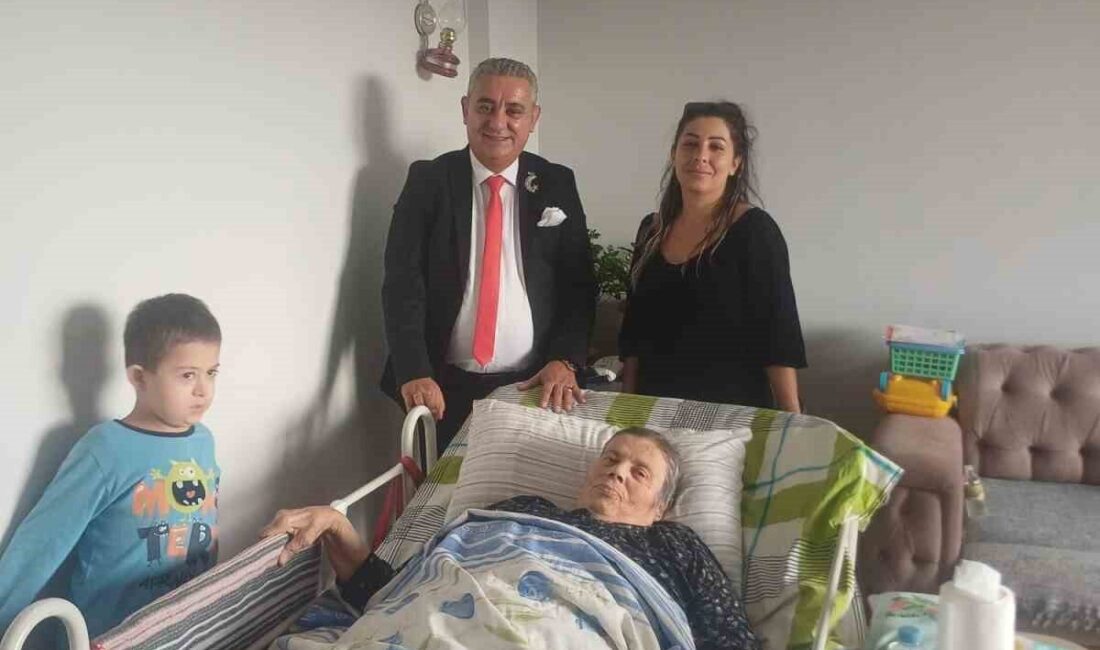 Kırşehir Beyaz Ay Derneği Şube Başkanlığı tarafından yatağa bağımlı bireyi