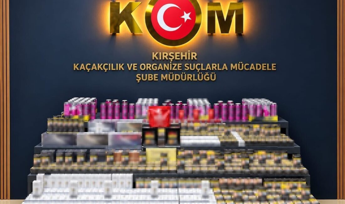 Kırşehir’de polis ekipleri tarafından durdurulan bir araçta 750 paket gümrük